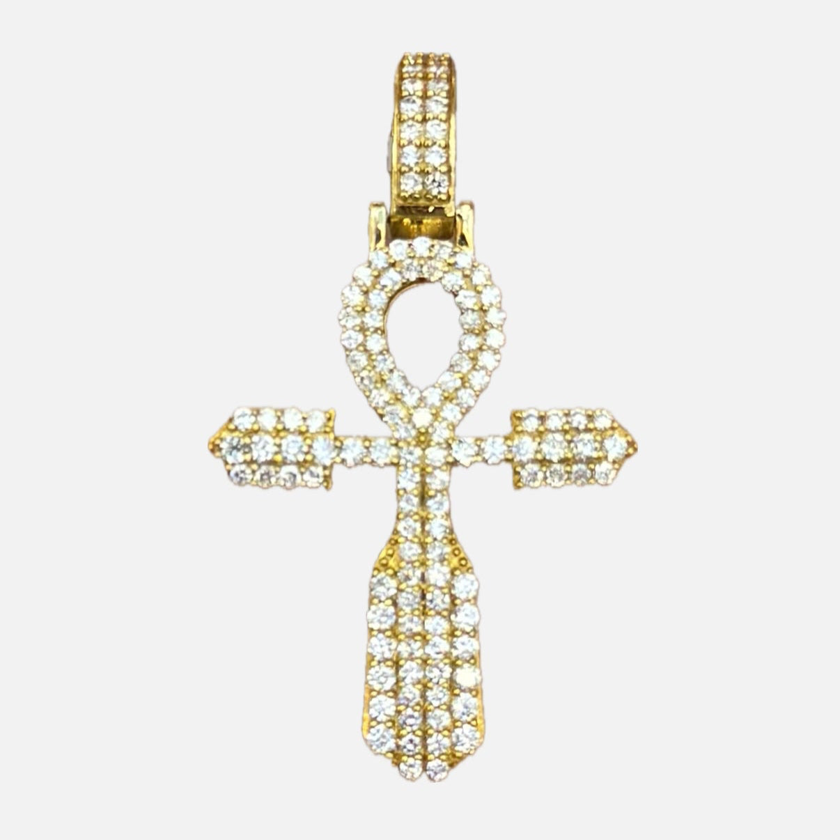 Diamond Cross Pendant 14k