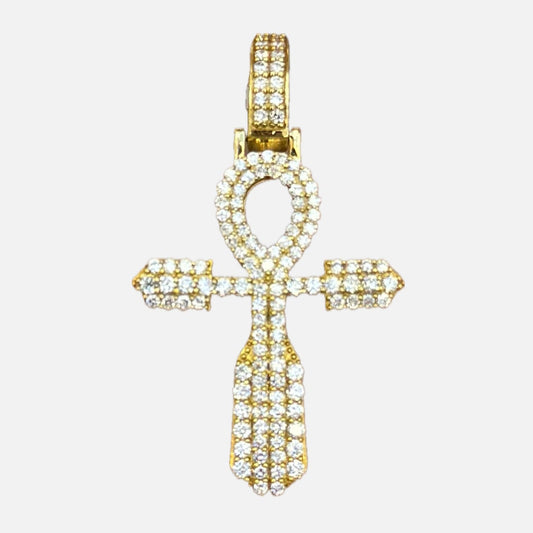 Diamond Cross Pendant 14k
